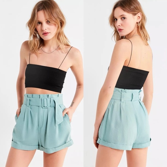 Urban Outfitters Pants - NWOT Urban Outfitters teal paper bag shorts size large